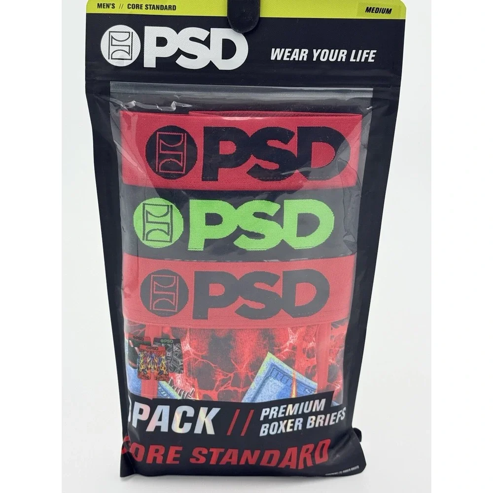 Size M - PSD Hotshot Money 3-Pack Boxer Briefs Underwear Core Standard 324180248